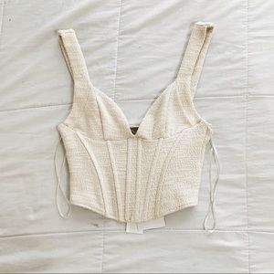 Zara off white structured corset top